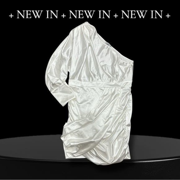 SHEIN White One-Shoulder Bodycon Dress Cocktail - Picture 2 of 5